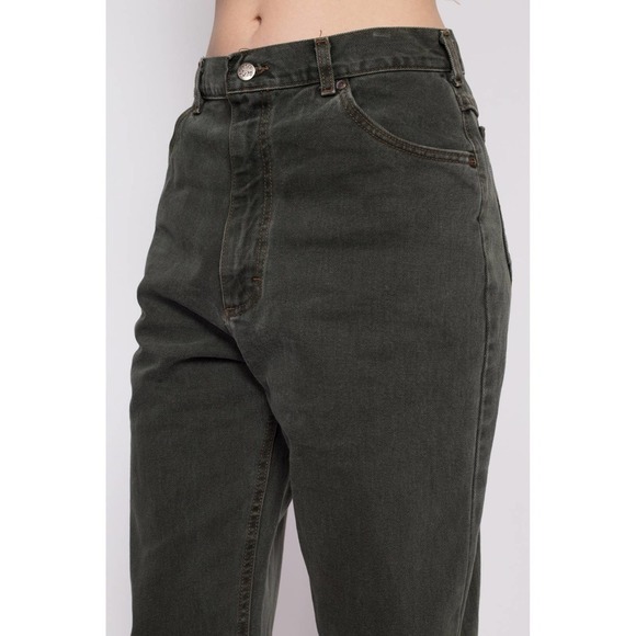 90s Lee Olive High Waisted Jeans - Medium to Large Tall, 30.5" - Picture 6 of 9